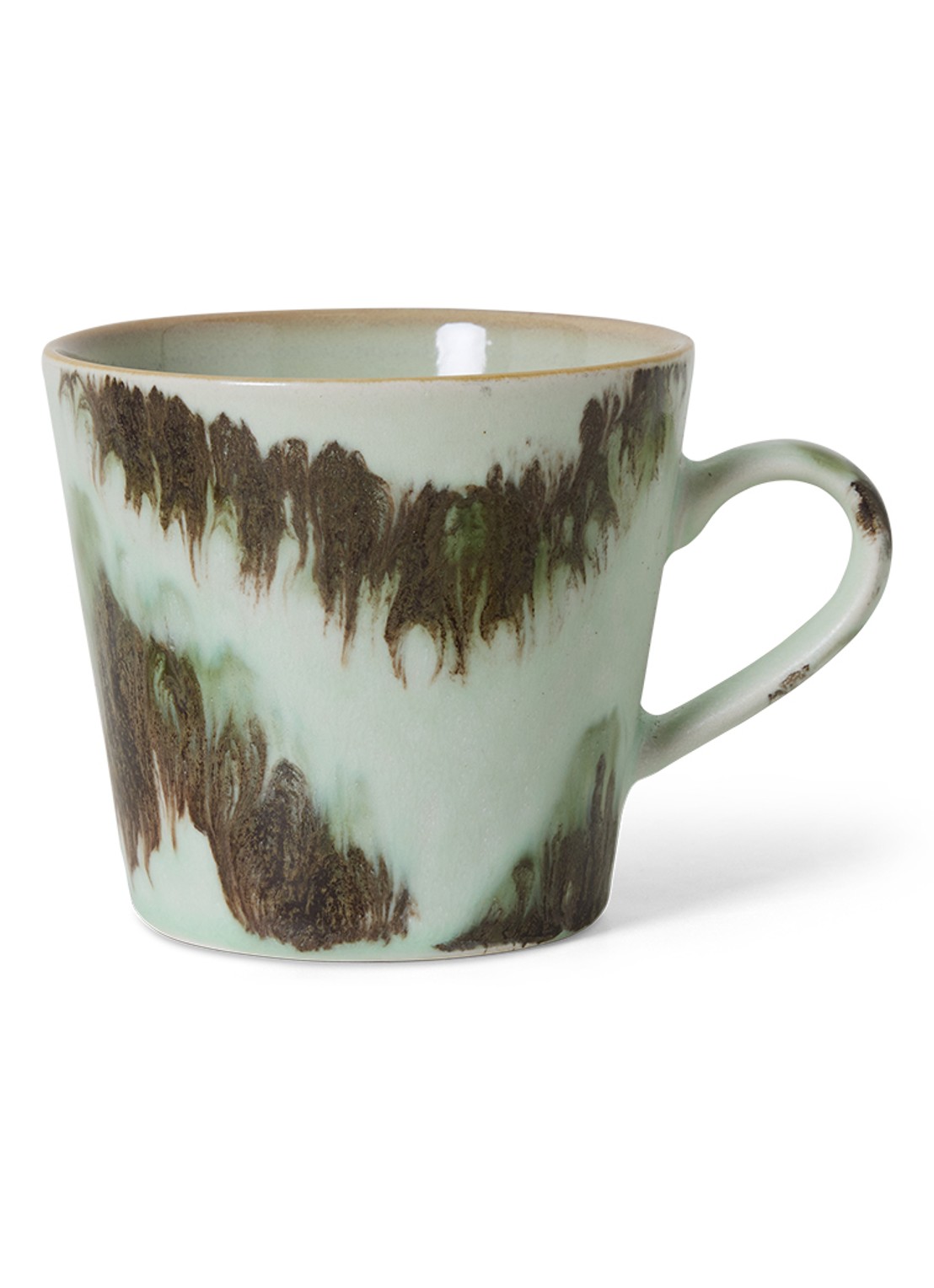 HKliving Tide cappuccino mok - voorkant 4 groen