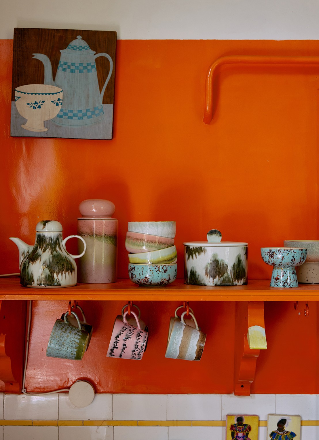 HKliving Tide koffiepot - detail 4 blauw