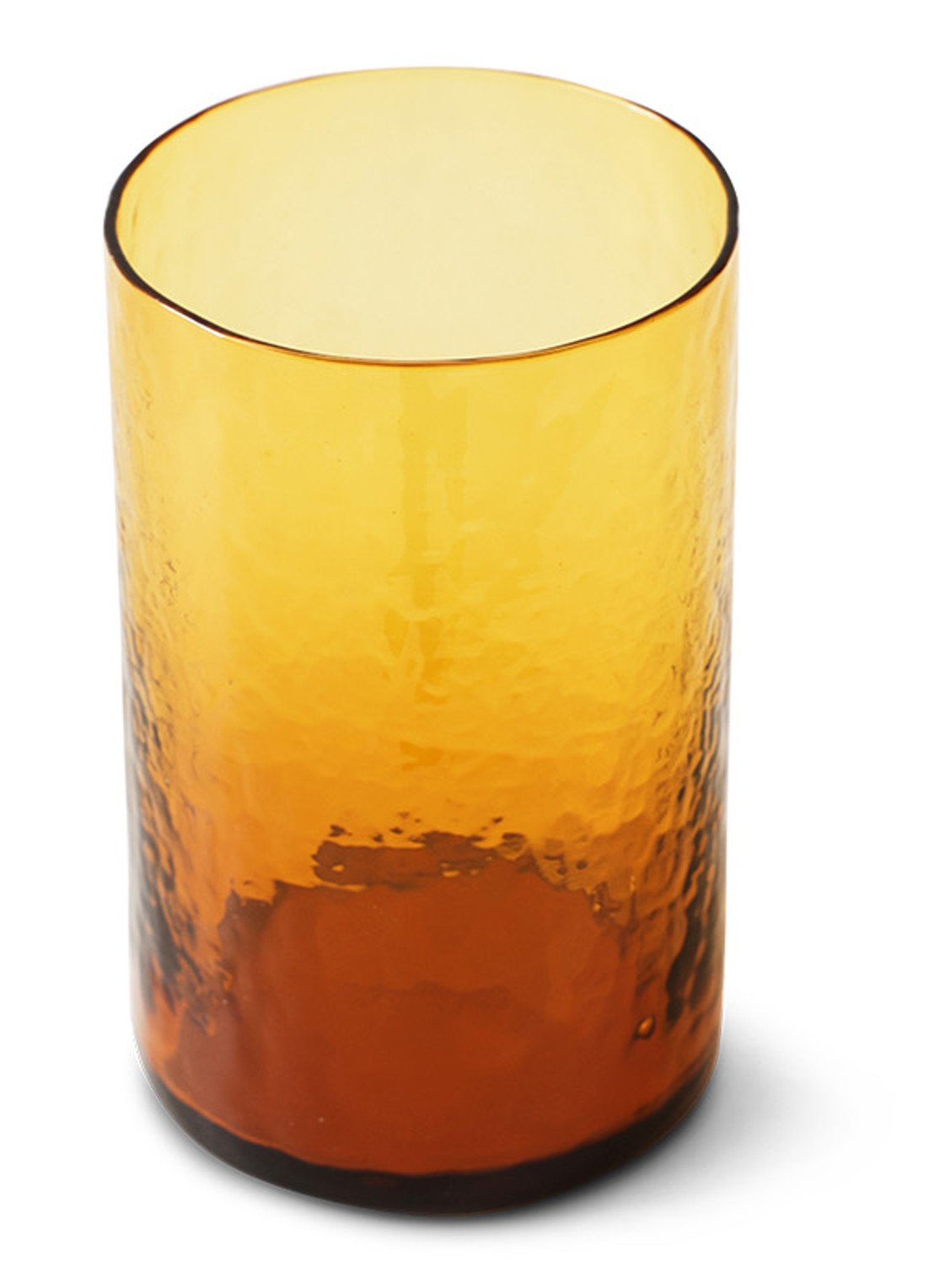 HKliving Tube longdrinkglas 40 cl - voorkant 2 oranjebruin