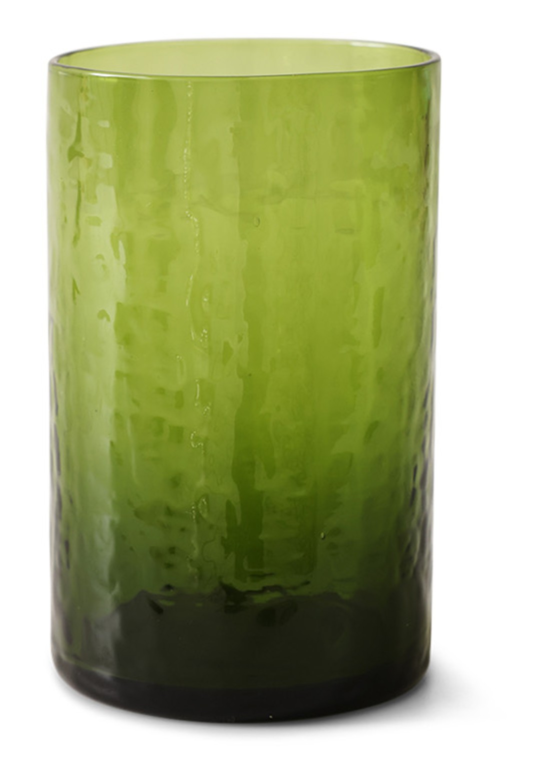 HKliving Tube longdrinkglas 40 cl - voorkant 2 olijfgroen