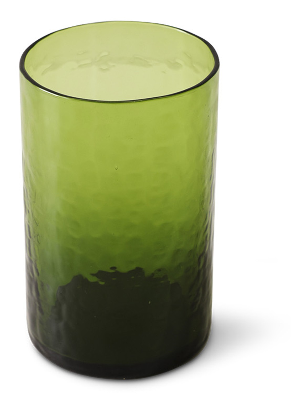 HKliving Tube longdrinkglas 40 cl - voorkant 3 olijfgroen