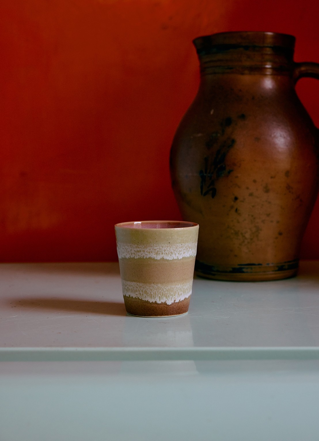 HKliving Umber mok - voorkant 2 oranjebruin