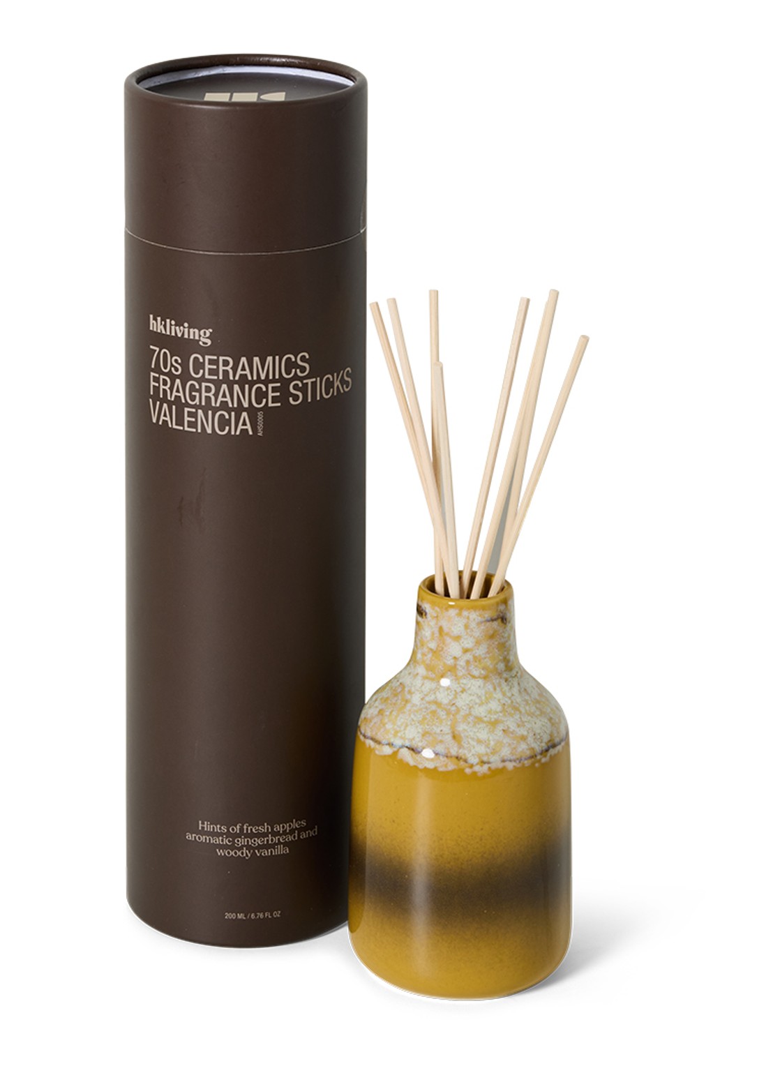 HKliving Valencia geurstokjes 200 ml - achterkant 2 beige