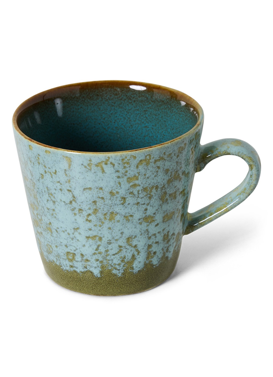 HKliving Verdigris cappuccino mok - detail groen