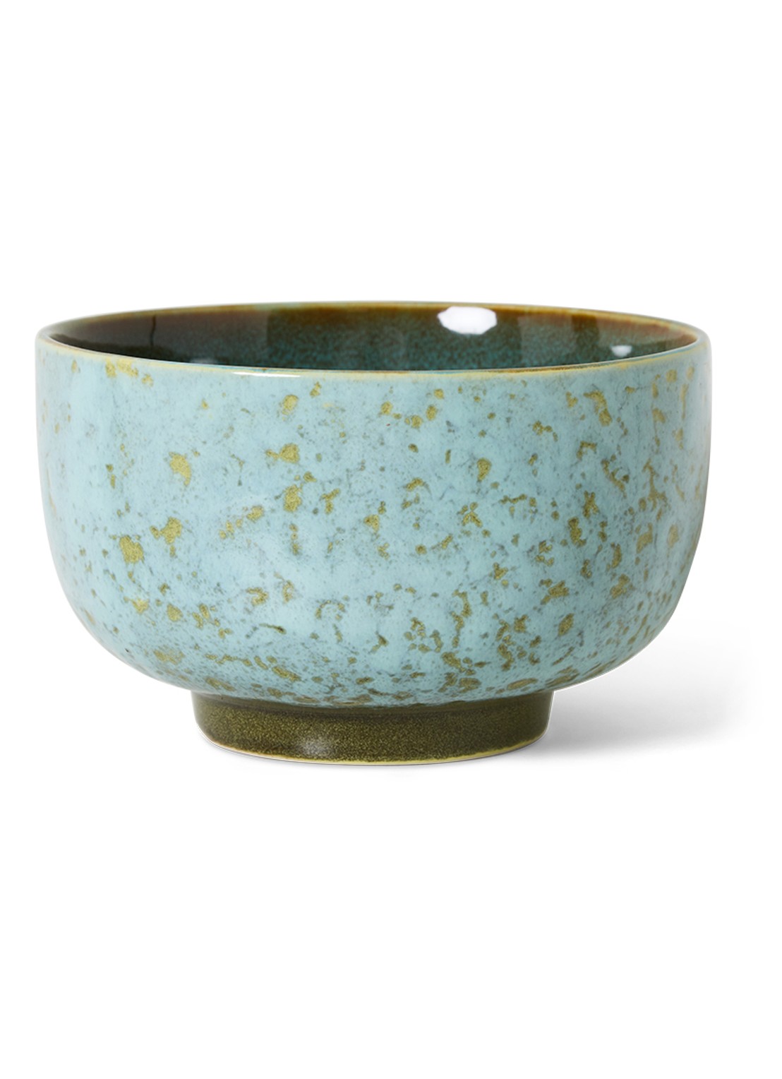 HKliving Verdigris noodle kom 13,5 cm - voorkant blauw