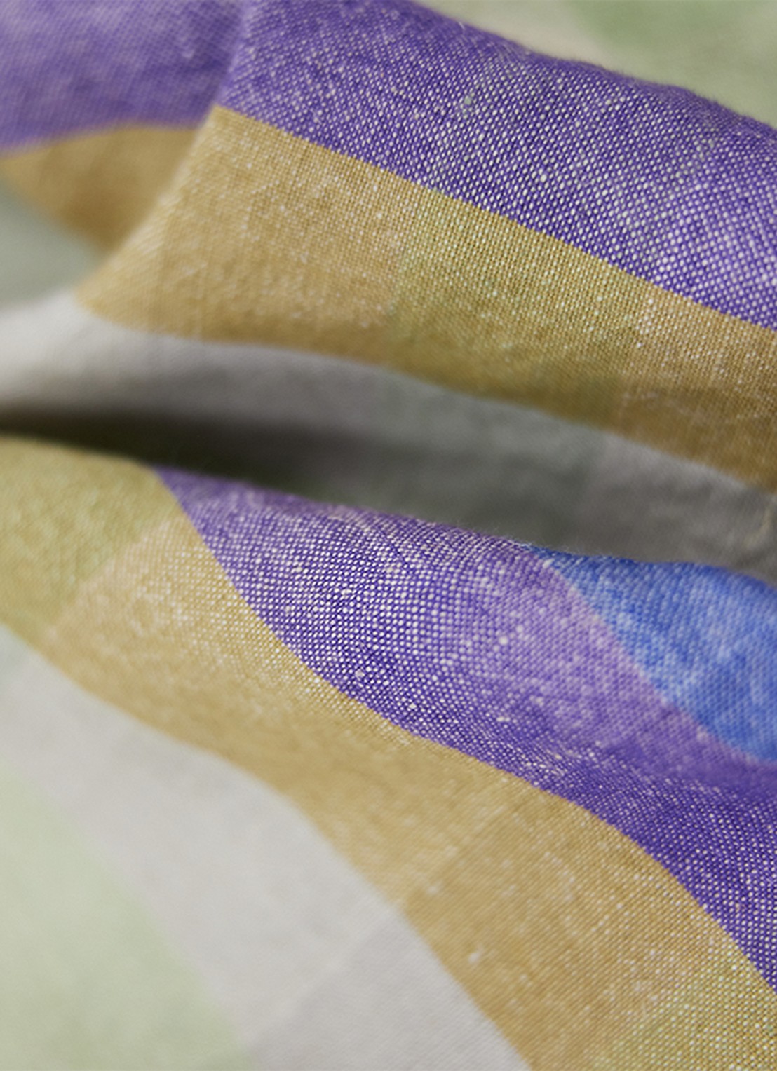 HKliving Vida theedoek in linnenblend 50 x 70 cm - detail 3 multicolor