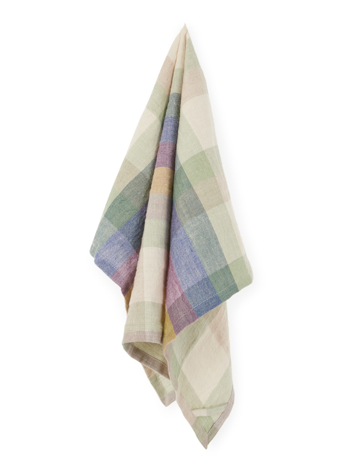 HKliving Vida theedoek in linnenblend 50 x 70 cm - voorkant multicolor