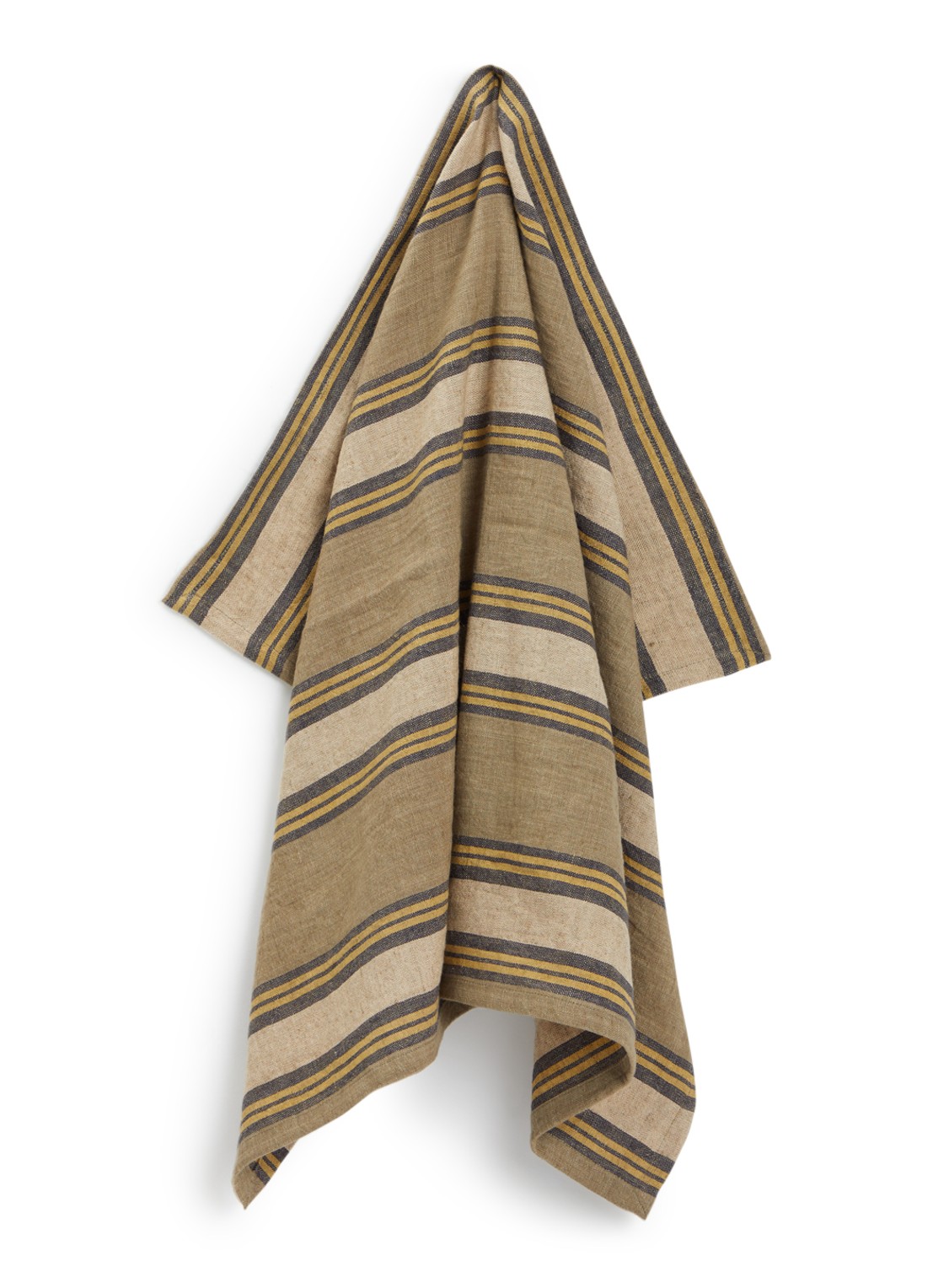 HKliving Vida theedoek in linnenblend 50 x 70 cm - voorkant zand