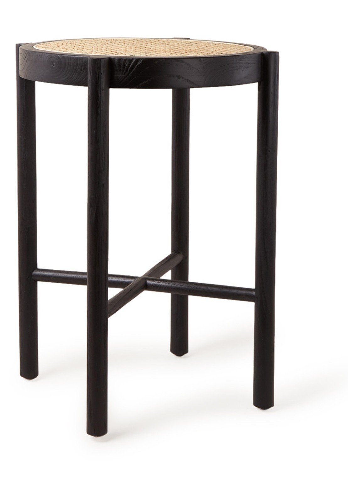 HKliving Webbing kruk 50 cm - voorkant zwart