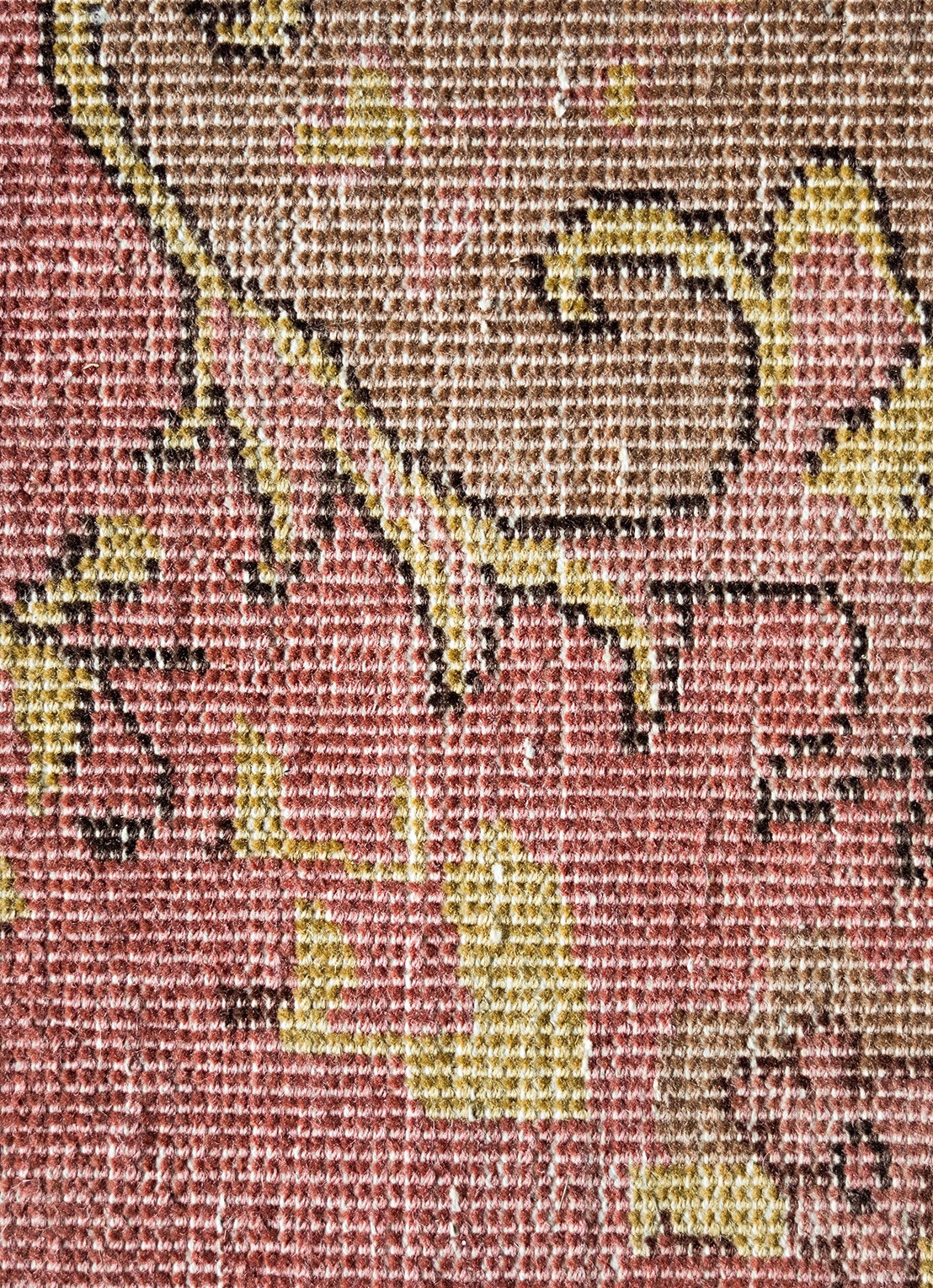 HKliving Wool Knotted vloerkleed 200 x 300 cm - voorkant 2 roze