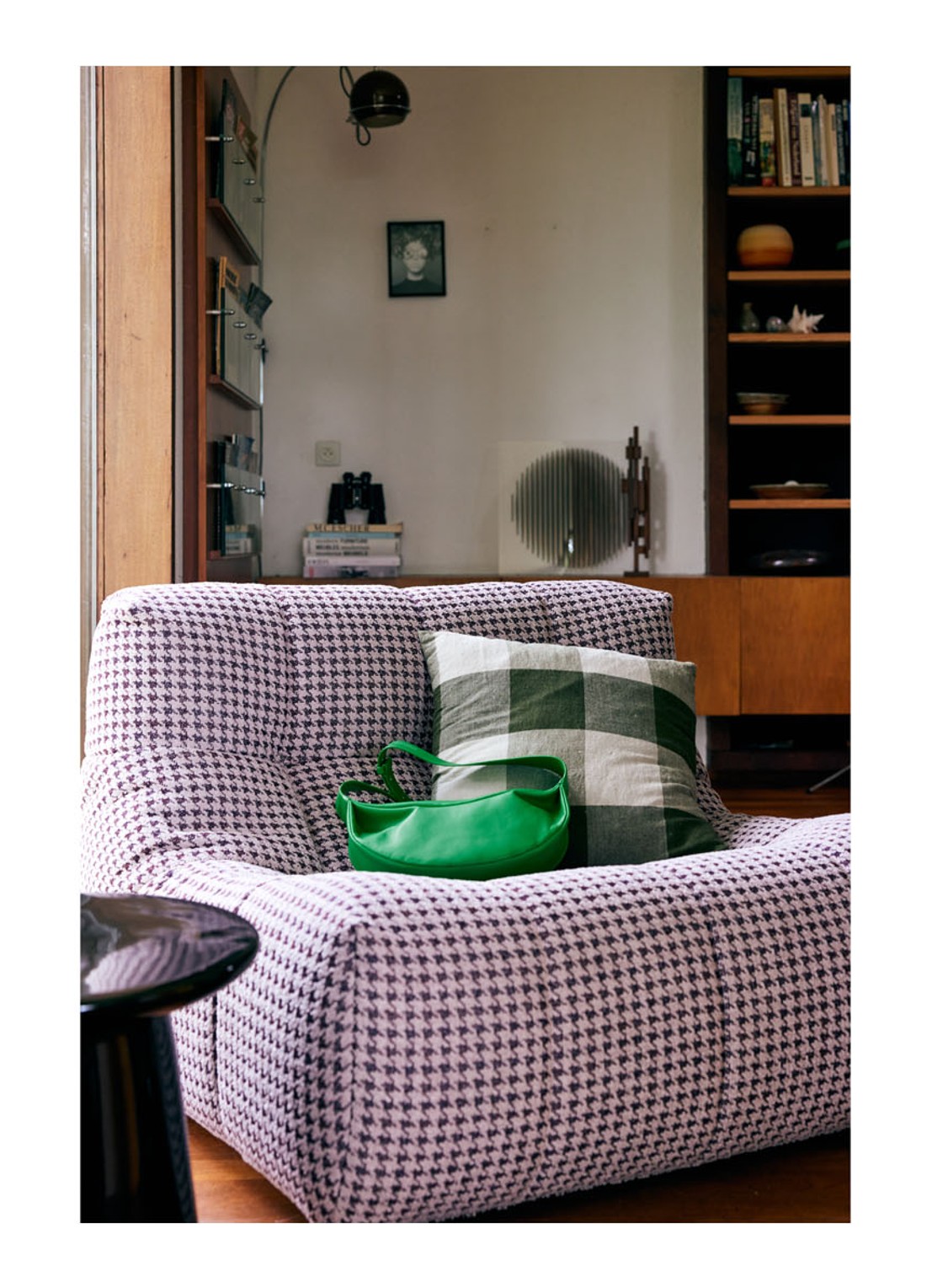 HKliving Woven sierkussen 50 x 50 cm - voorkant 2 legergroen