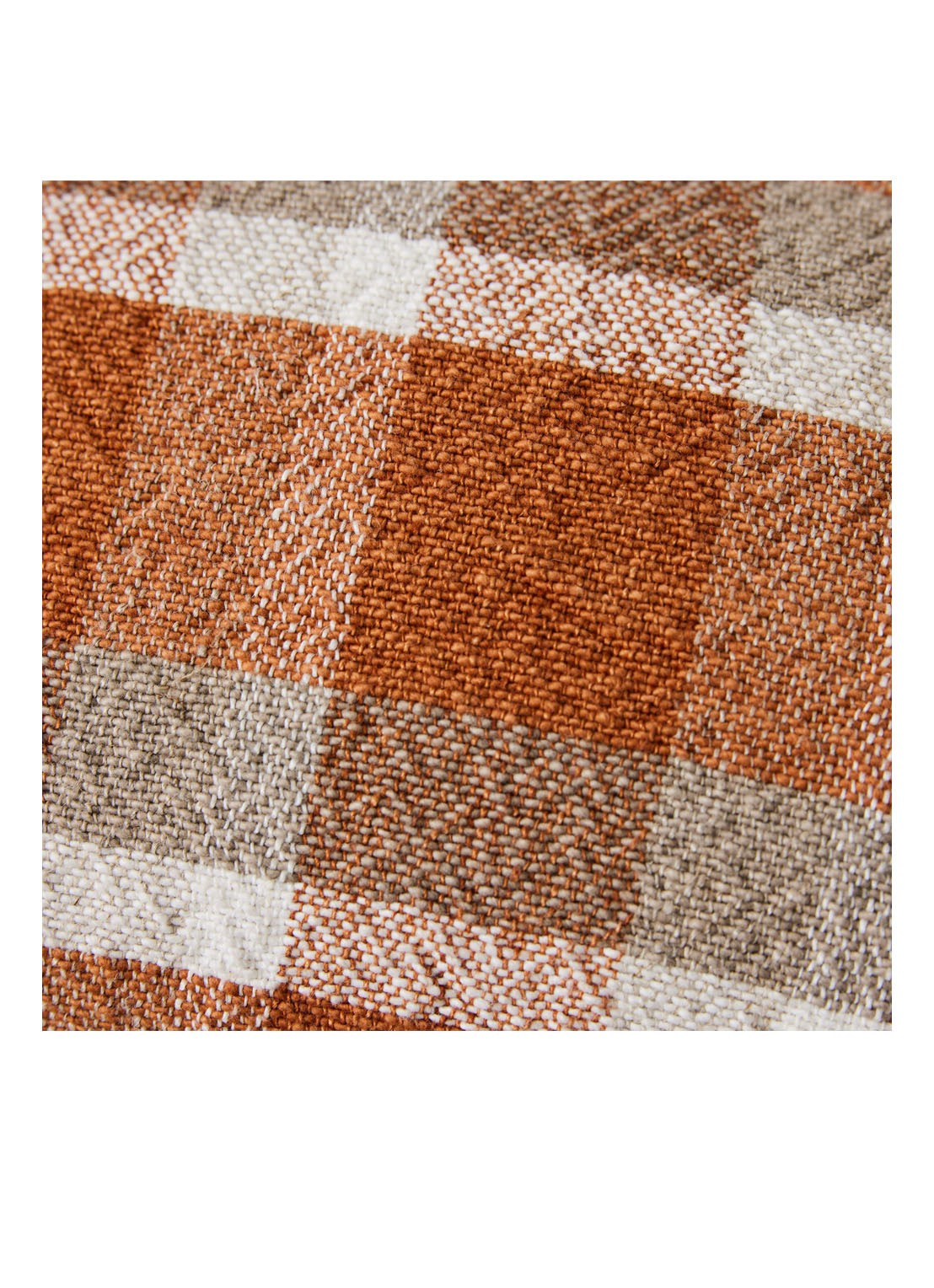 HKliving Woven sierkussen 60 x 35 cm - achterkant oranjerood