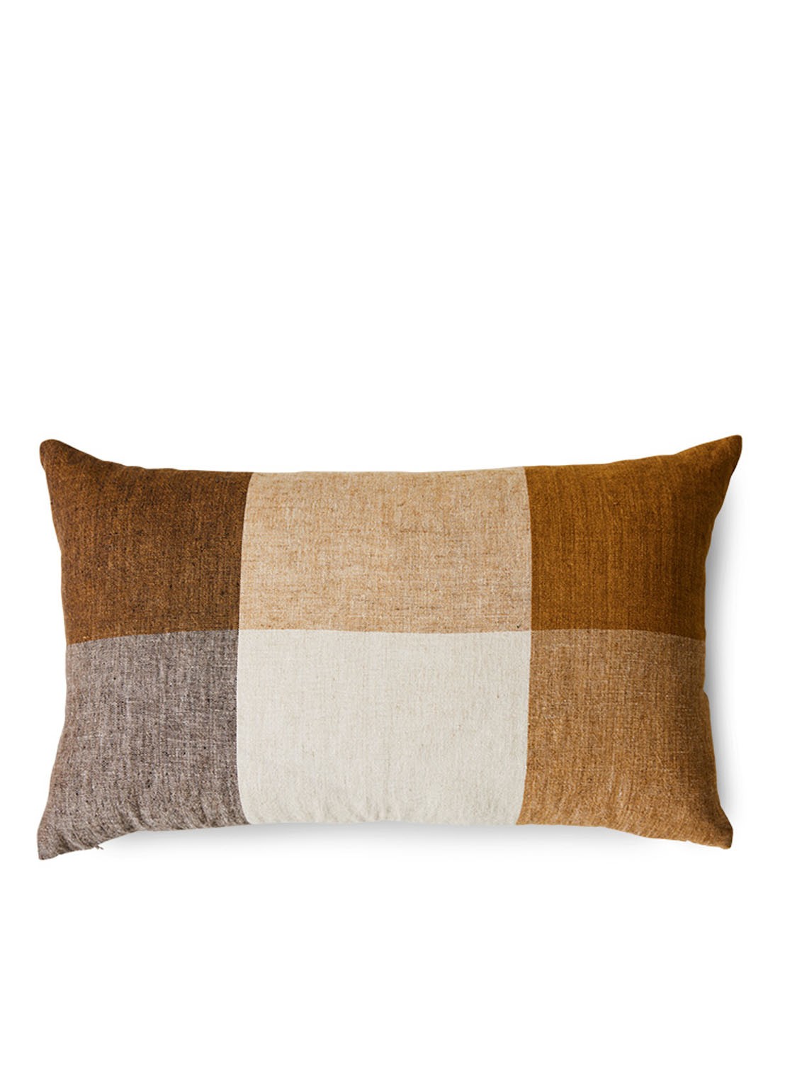 HKliving Woven sierkussen 60 x 35 cm - voorkant camel