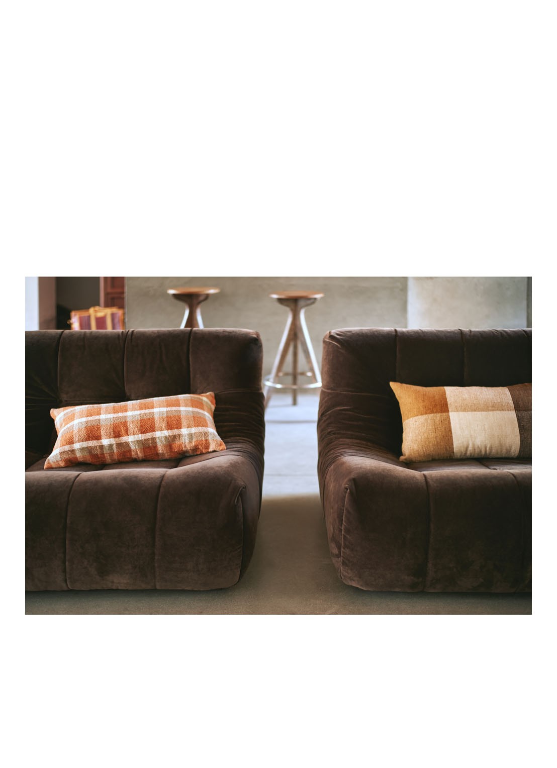 HKliving Woven sierkussen 60 x 35 cm - voorkant 2 camel