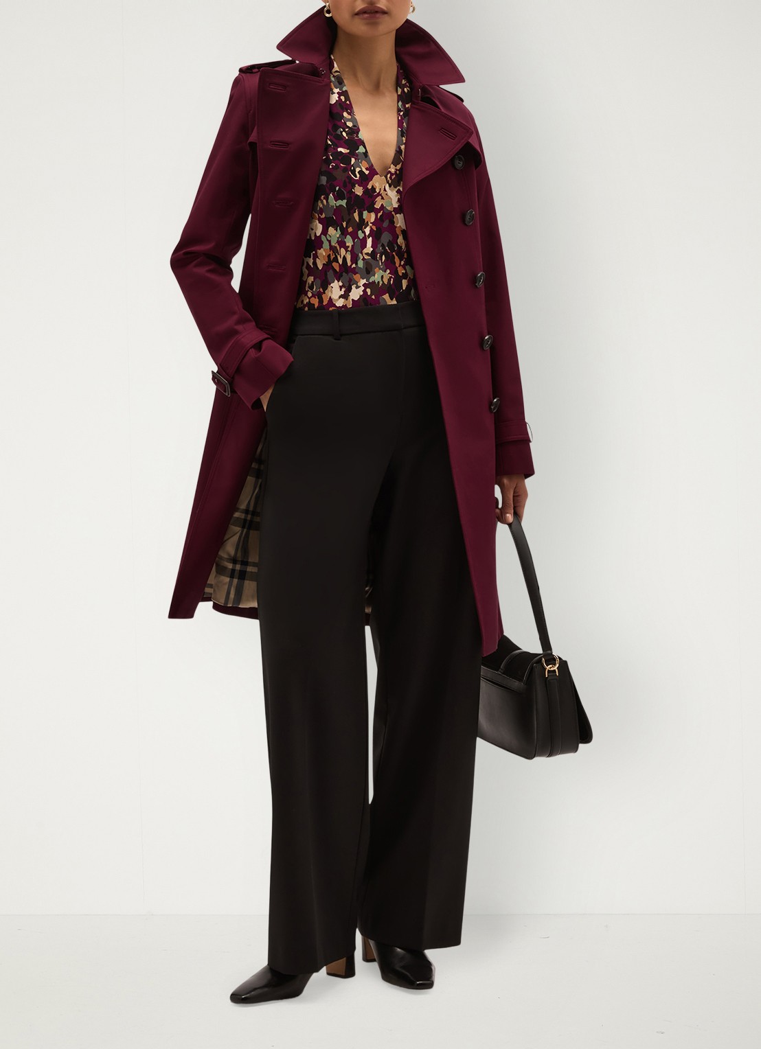 Hobbs Aimee printed top - detail 2 paars