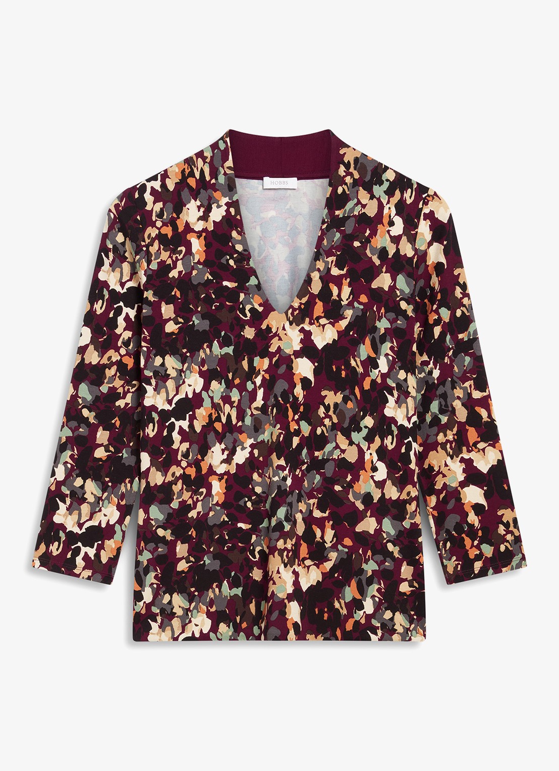 Hobbs Aimee printed top - voorkant 4 paars