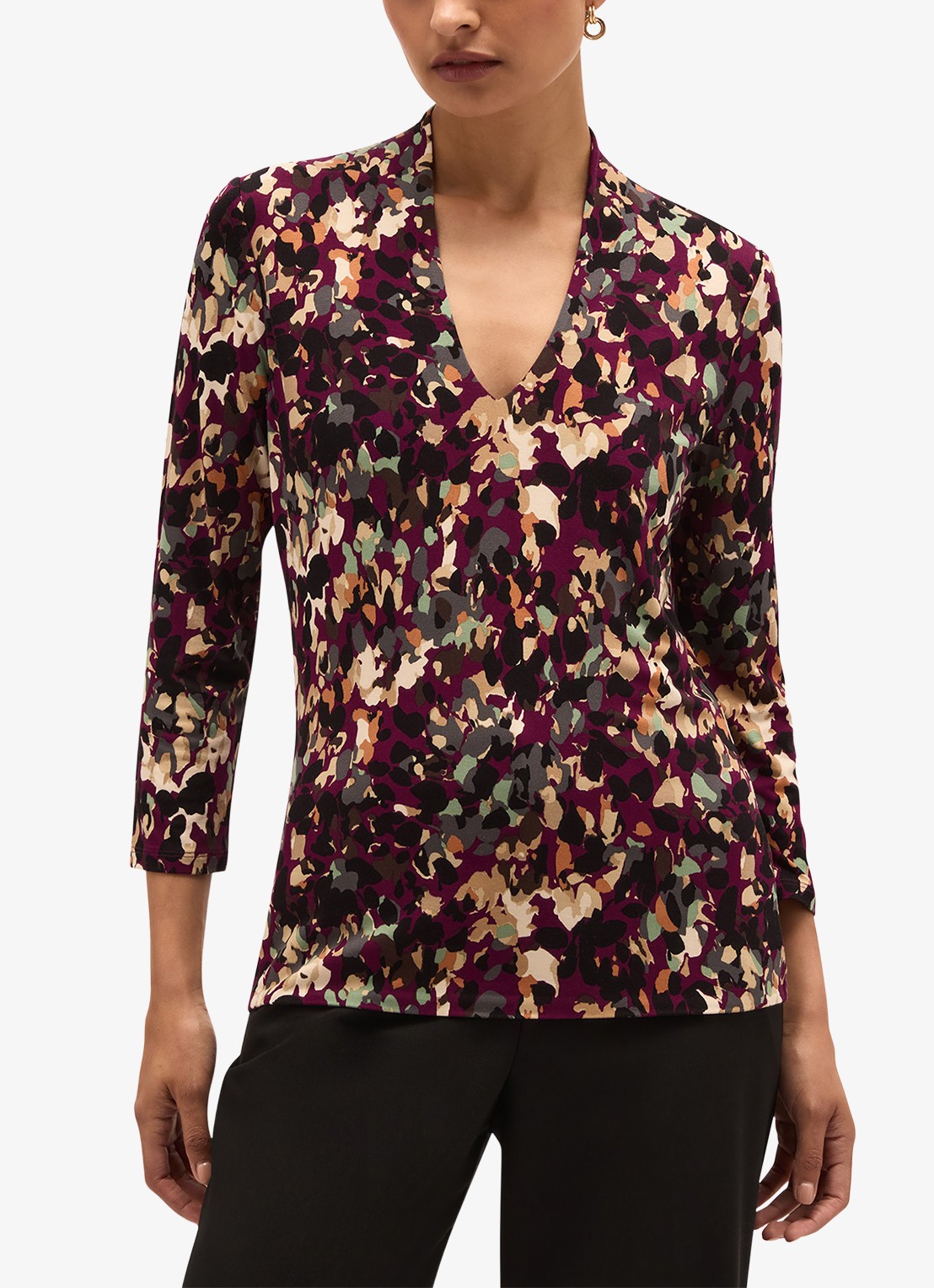 Hobbs Aimee printed top - voorkant 5 paars