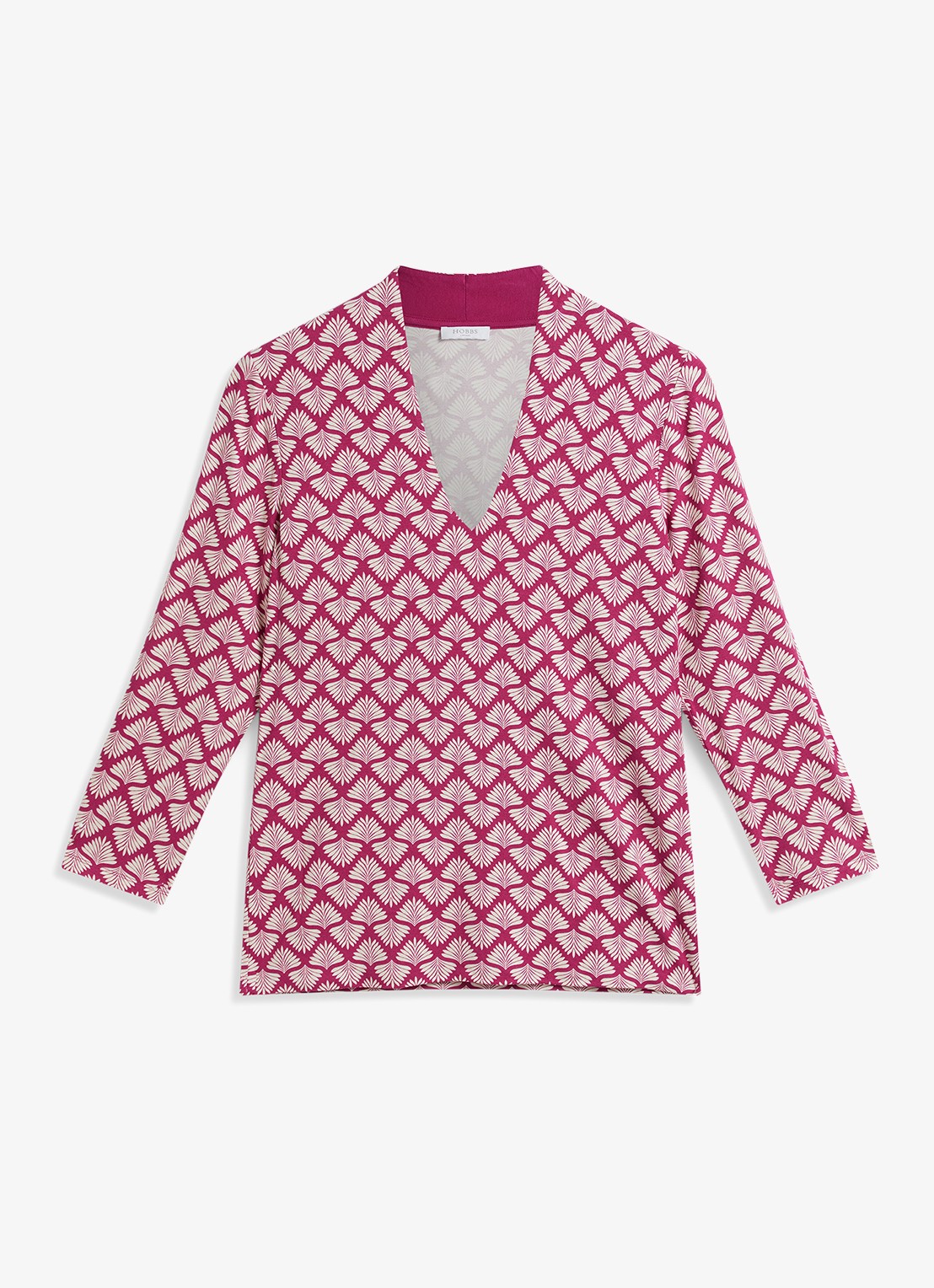 Hobbs Aimee printed top - voorkant 4 rood