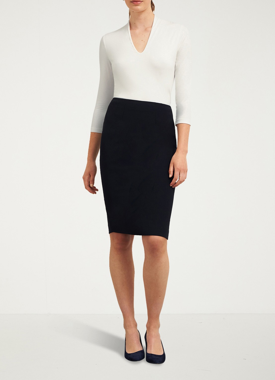 Hobbs AIMEE TOP - voorkant 4 gebroken wit