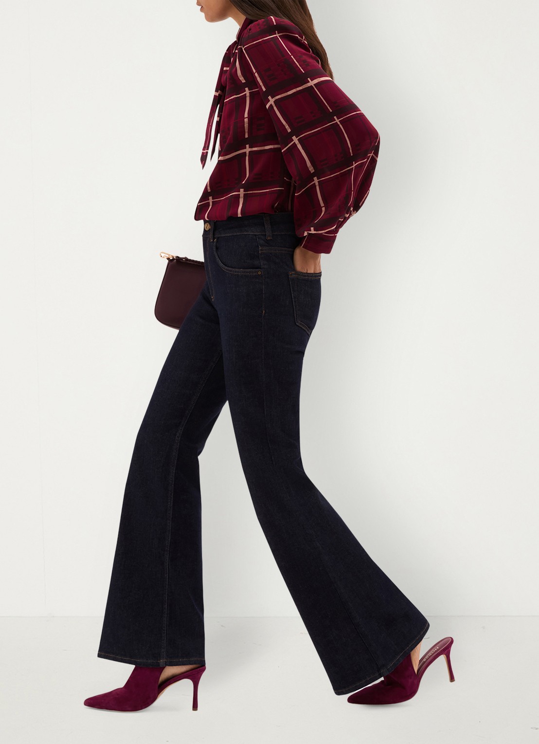 Hobbs Aisha blouse met strikdetail - detail 6 rood