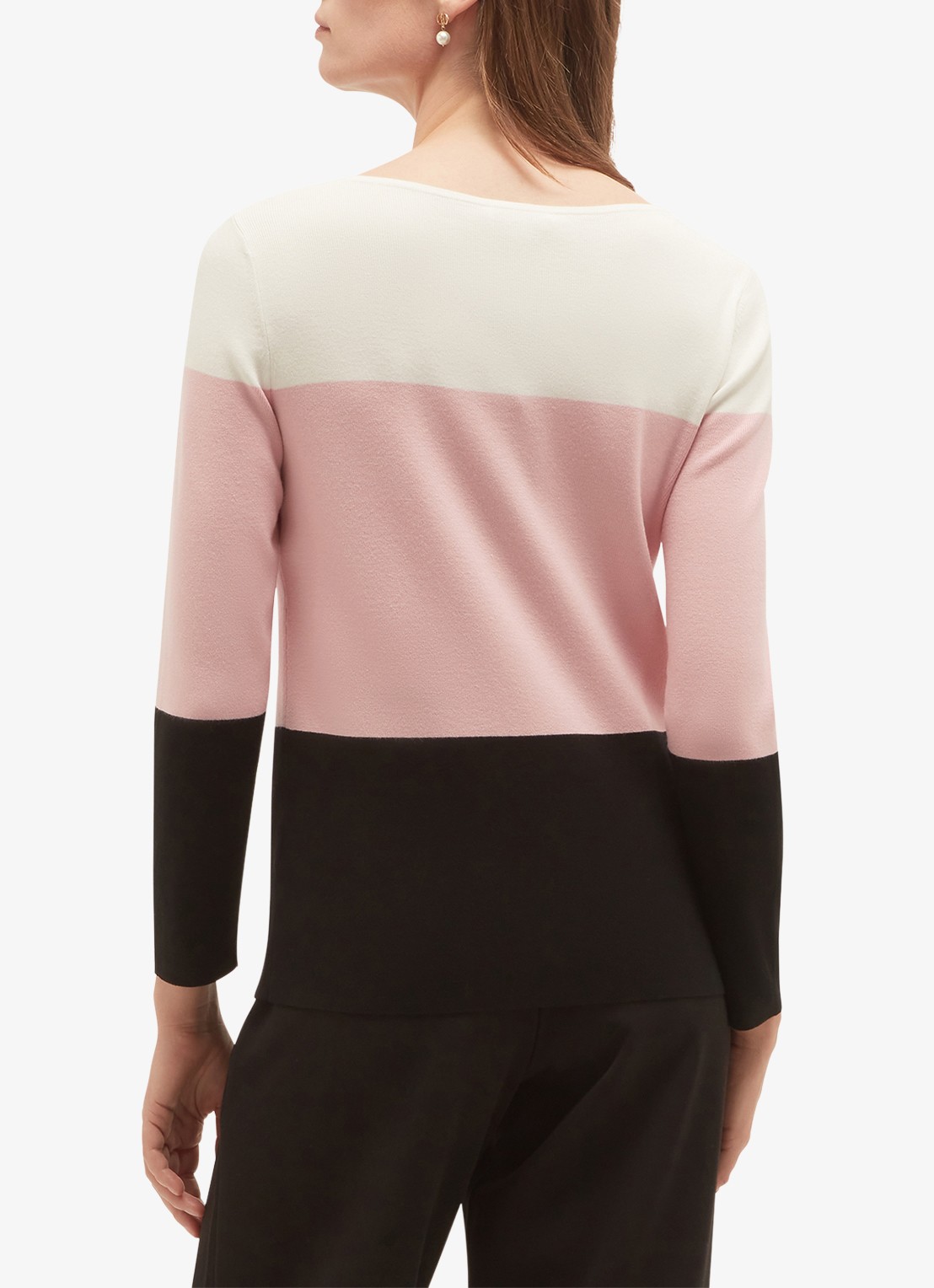 Hobbs Alice fijngebreide trui met colour blocking - achterkant 5 multicolor