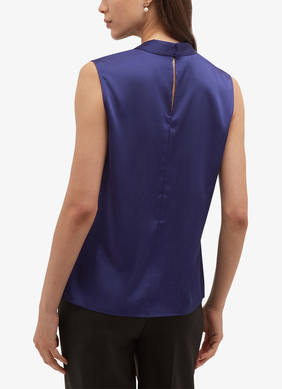 Hobbs Alora blouse met V-hals - achterkant 2 violet