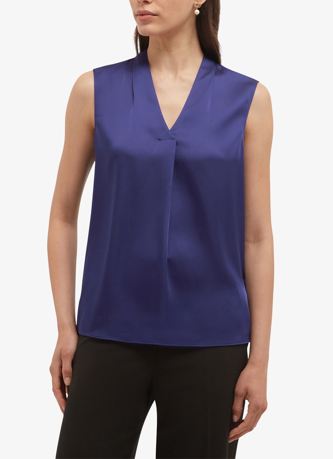 Hobbs Alora blouse met V-hals - detail 3 violet