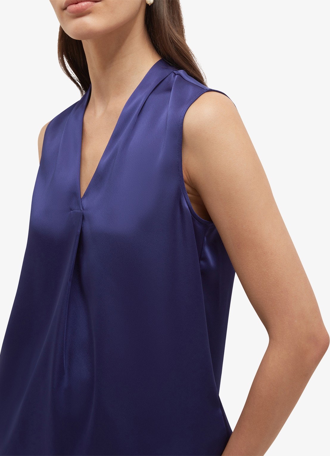Hobbs Alora blouse met V-hals - detail 4 violet
