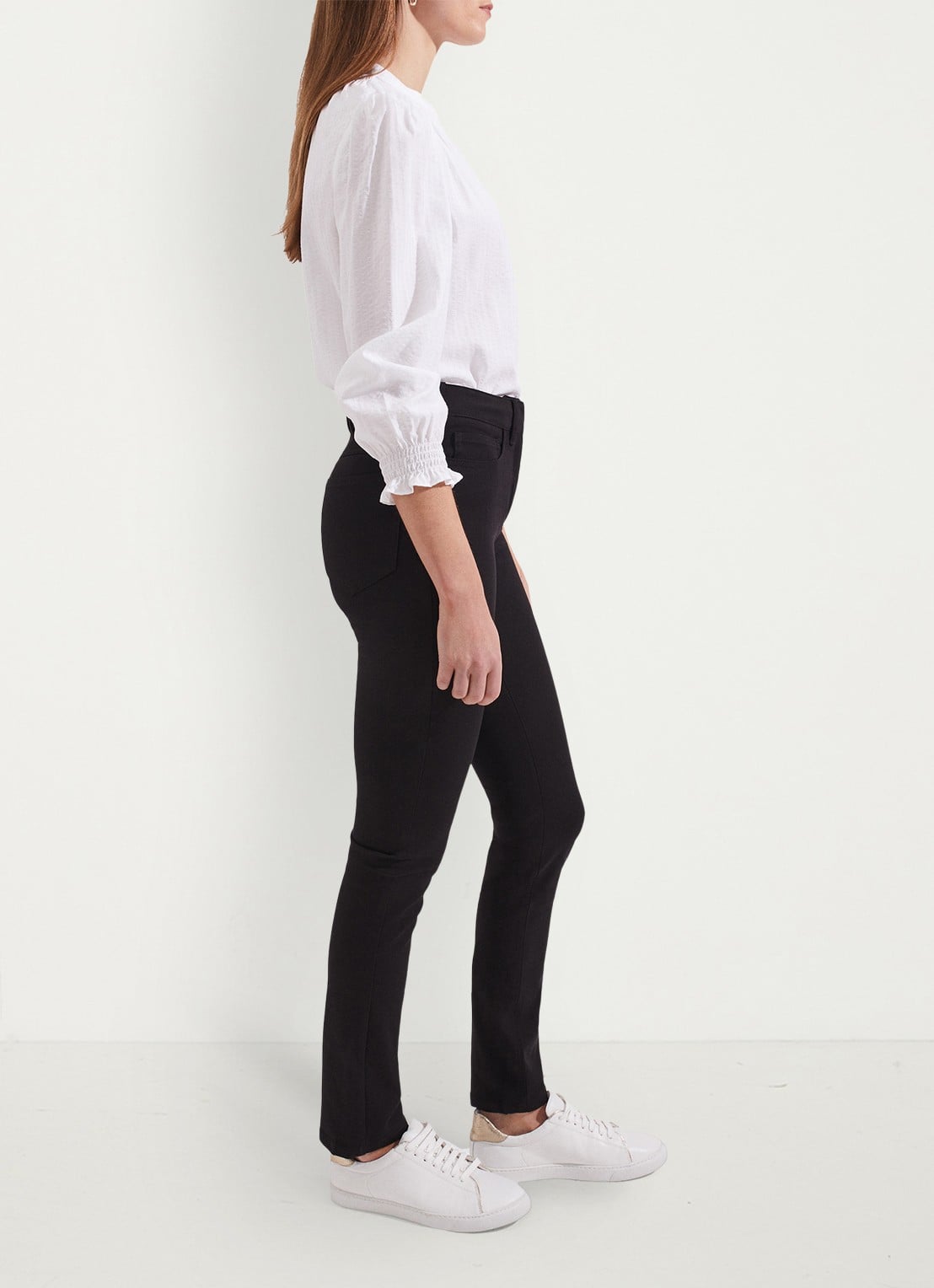 Hobbs Amanda high waist skinny fit chino met steekzakken - detail 7 zwart