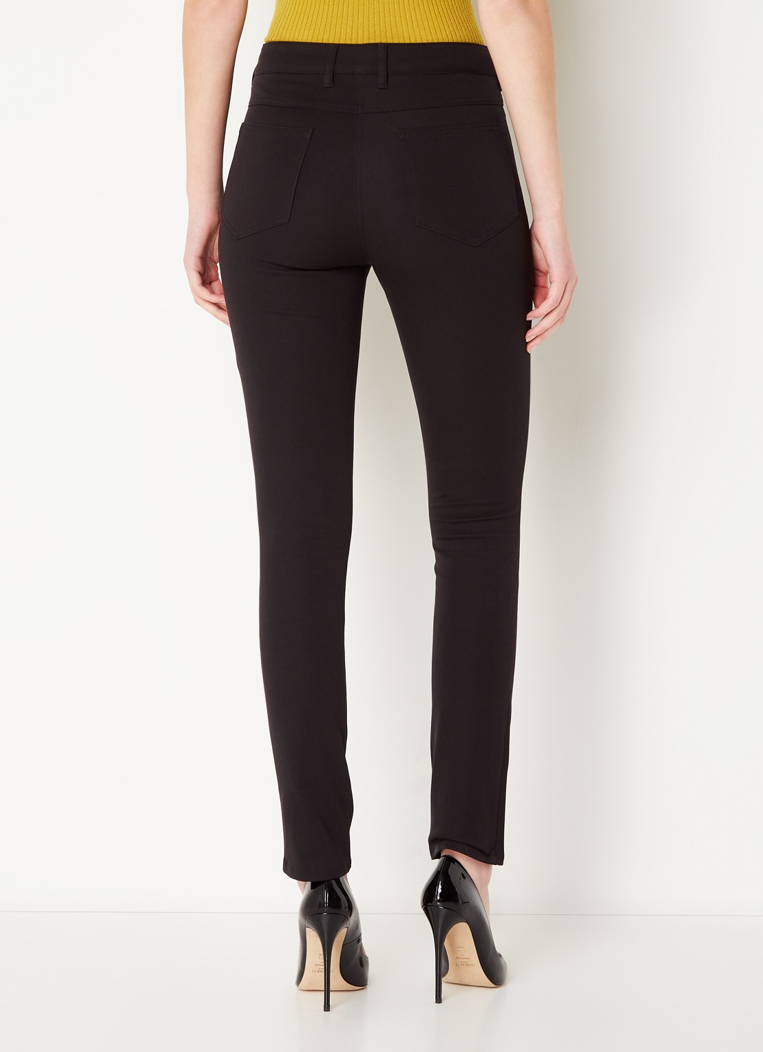 Hobbs Amanda high waist skinny fit chino met stretch - achterkant 5 zwart