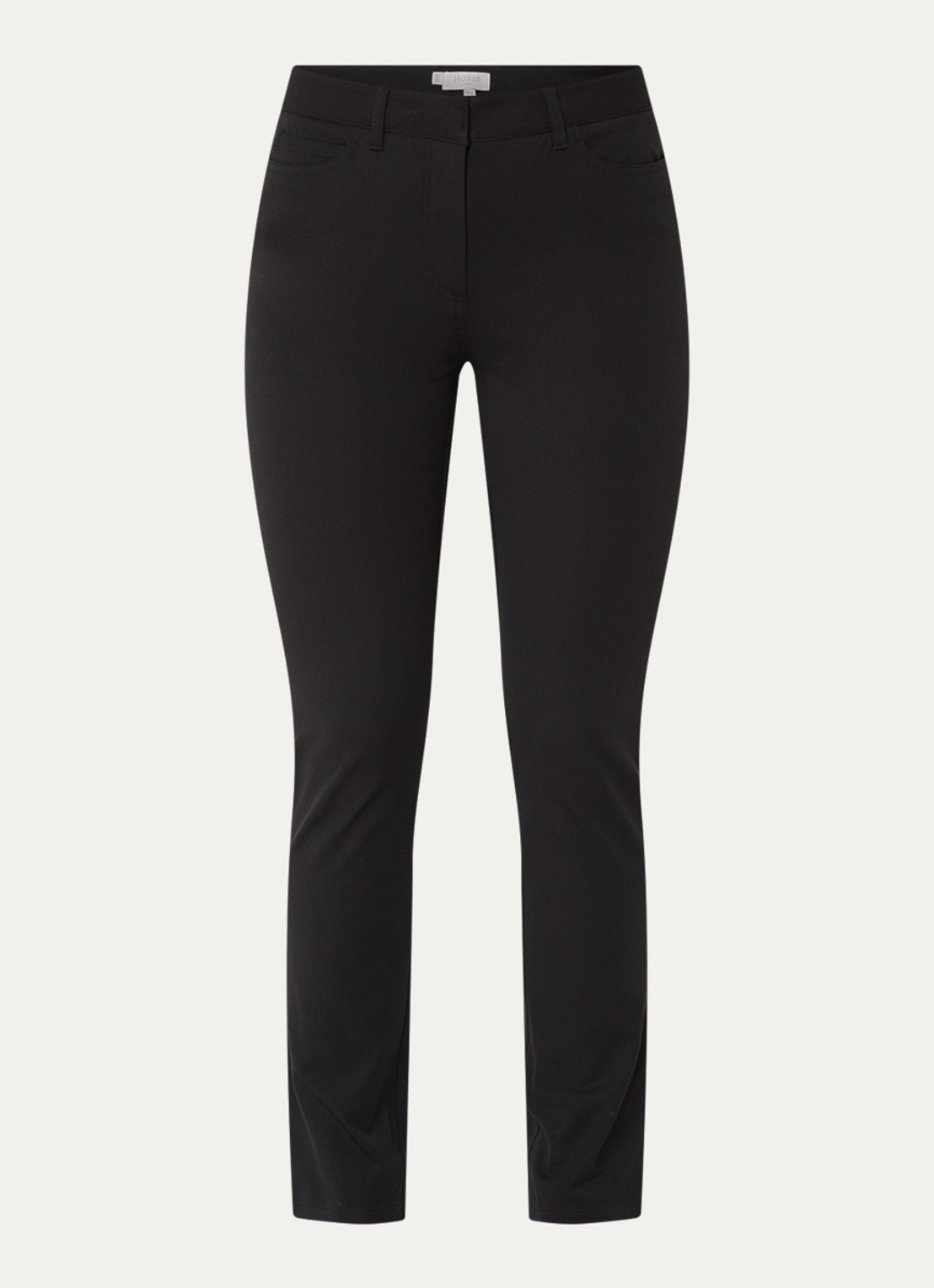 Hobbs Amanda high waist skinny jeans met gekleurde wassing - voorkant zwart