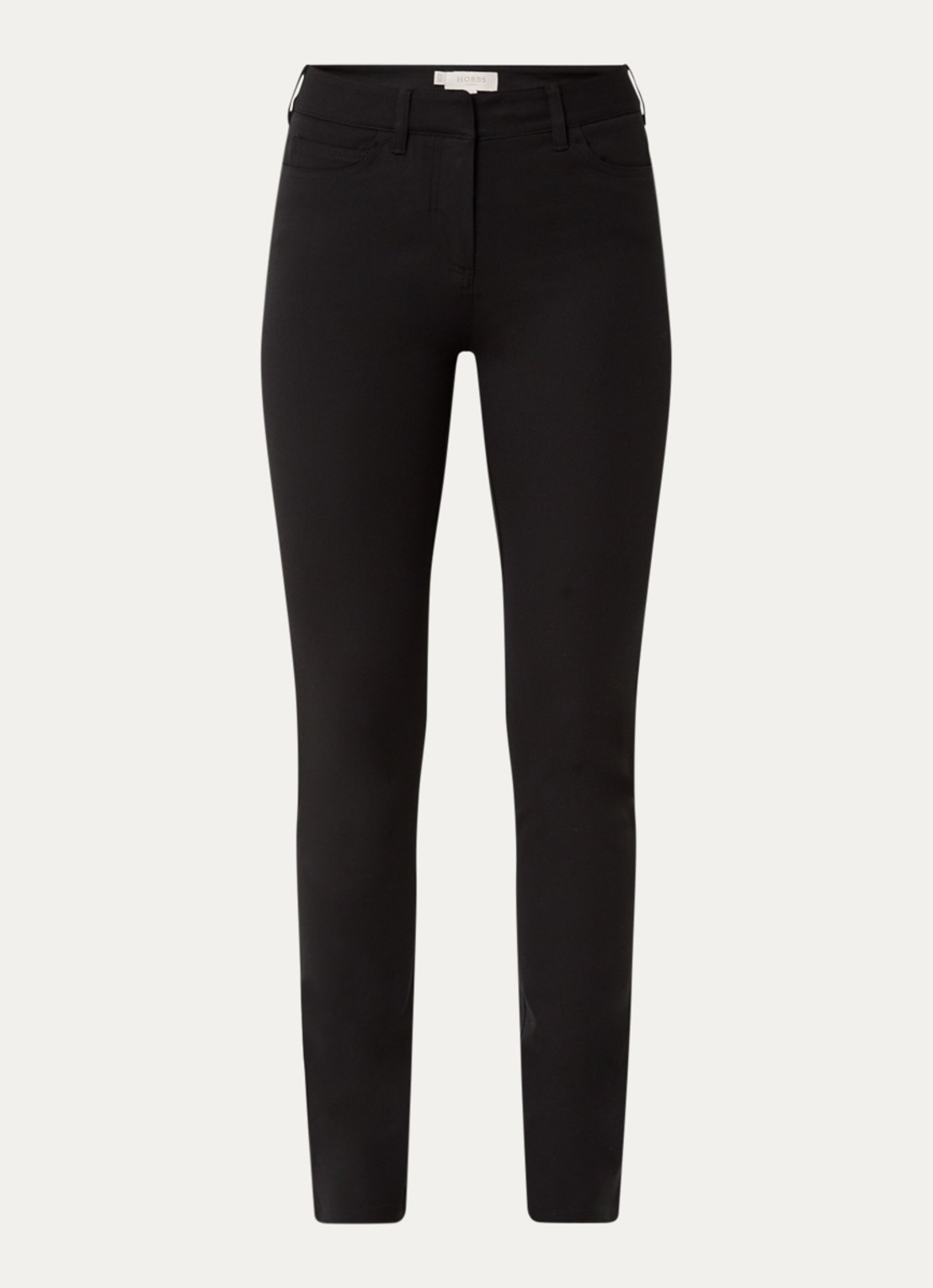 Hobbs Amanda high waist skinny jeans met gekleurde wassing - voorkant 3 zwart