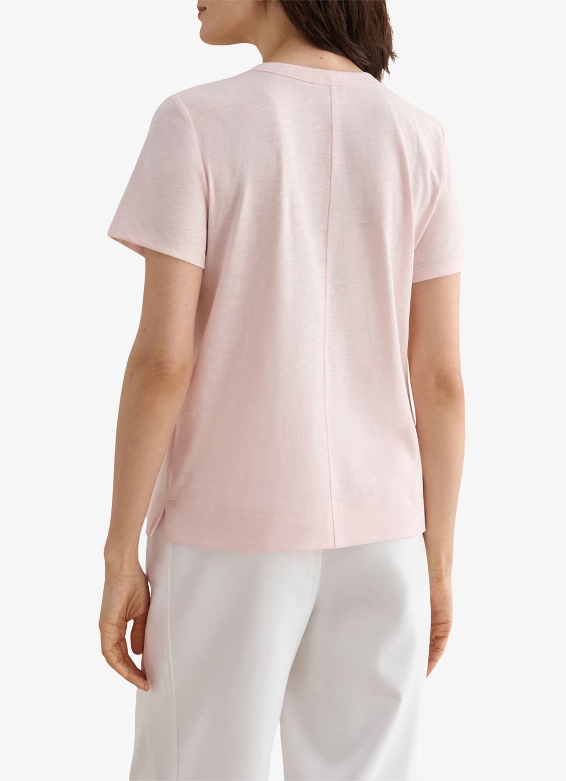 Hobbs Arianna T-shirt met V-hals - achterkant roze