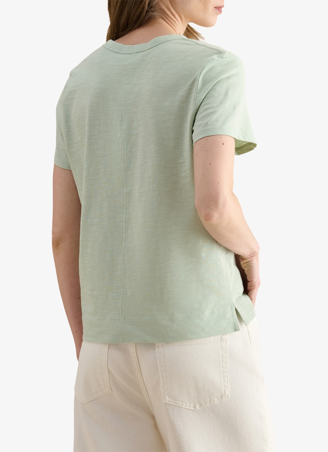 Hobbs Arianna T-shirt met V-hals - achterkant 5 groen