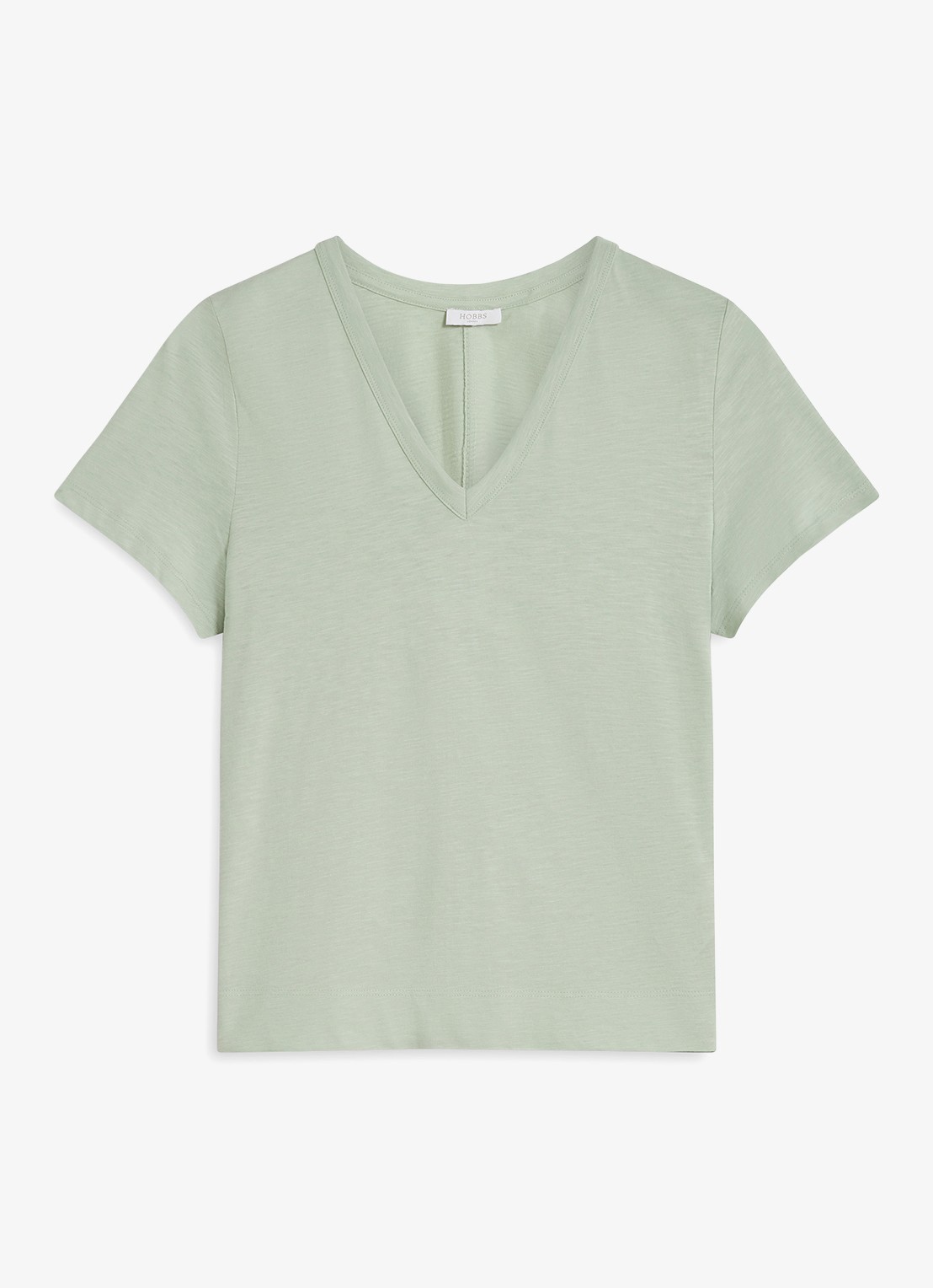 Hobbs Arianna T-shirt met V-hals - voorkant groen