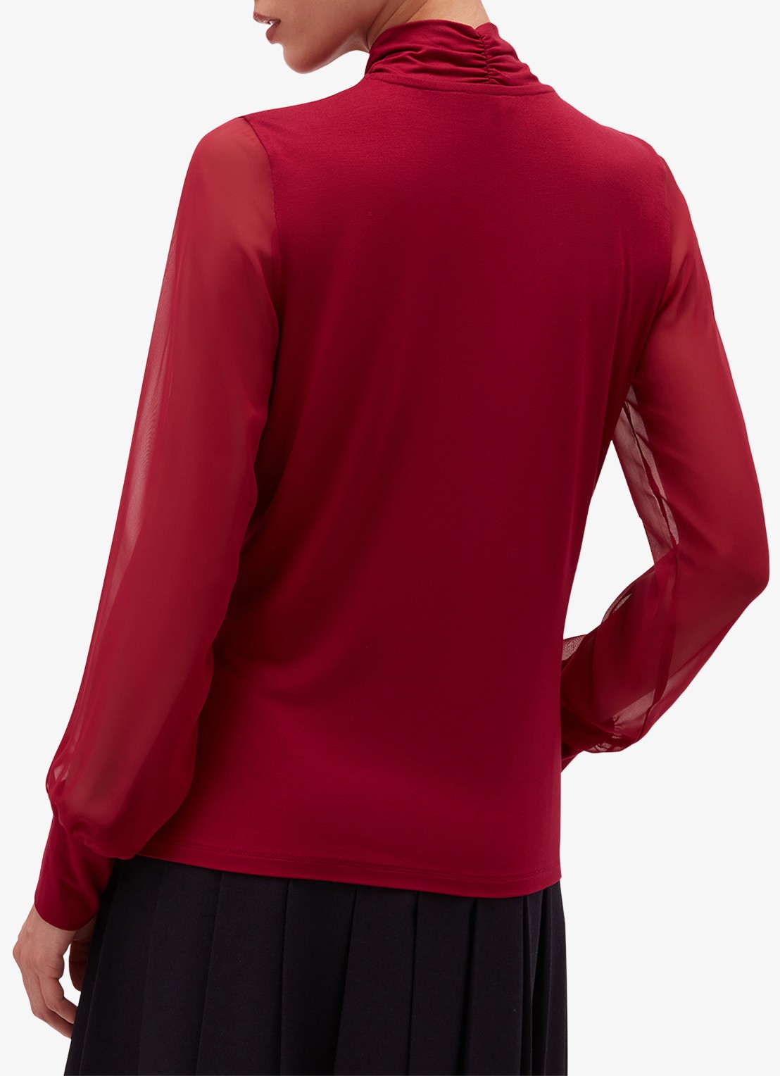 Hobbs Ashley blouse met ballonmouw - achterkant 7 roze