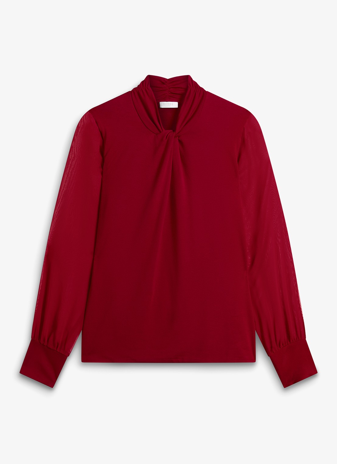 Hobbs Ashley blouse met ballonmouw - voorkant 5 roze