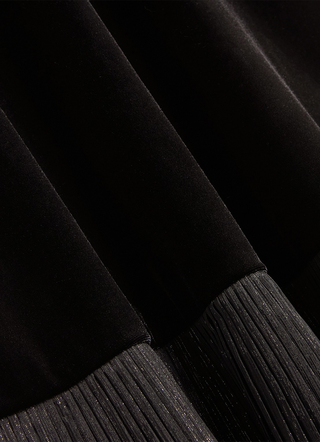 Hobbs Ashley mini jurk van fluweel - detail 5 zwart