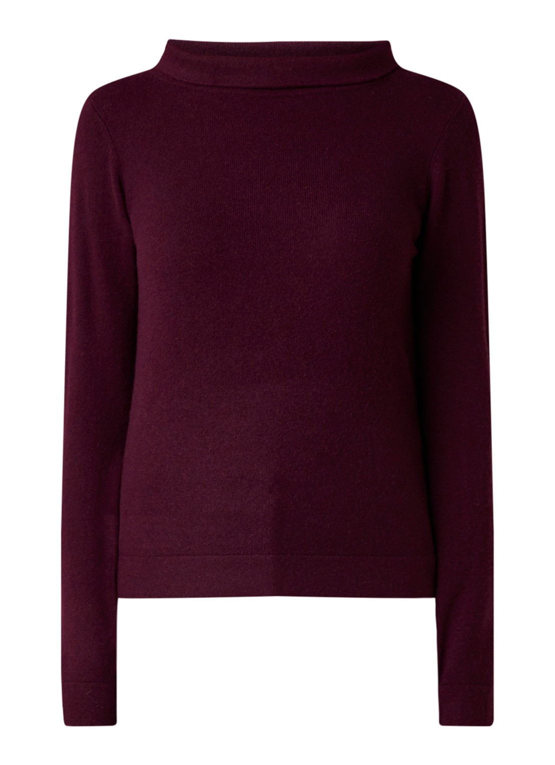 Hobbs Audrey fijngebreide pullover in kasjmierblend met lage col - voorkant 2 brons