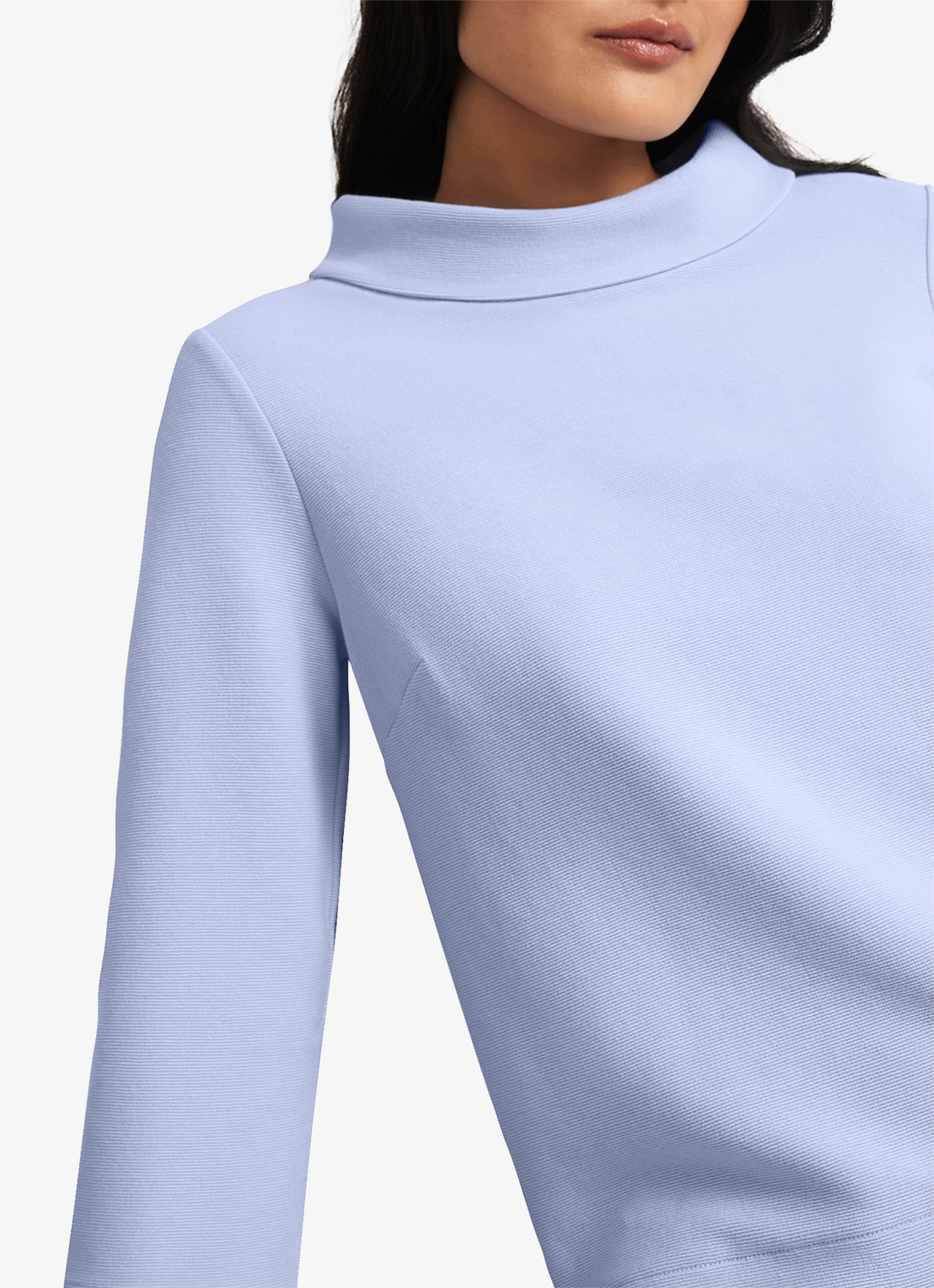 Hobbs Betsy top met boothals  - detail 6 lichtblauw