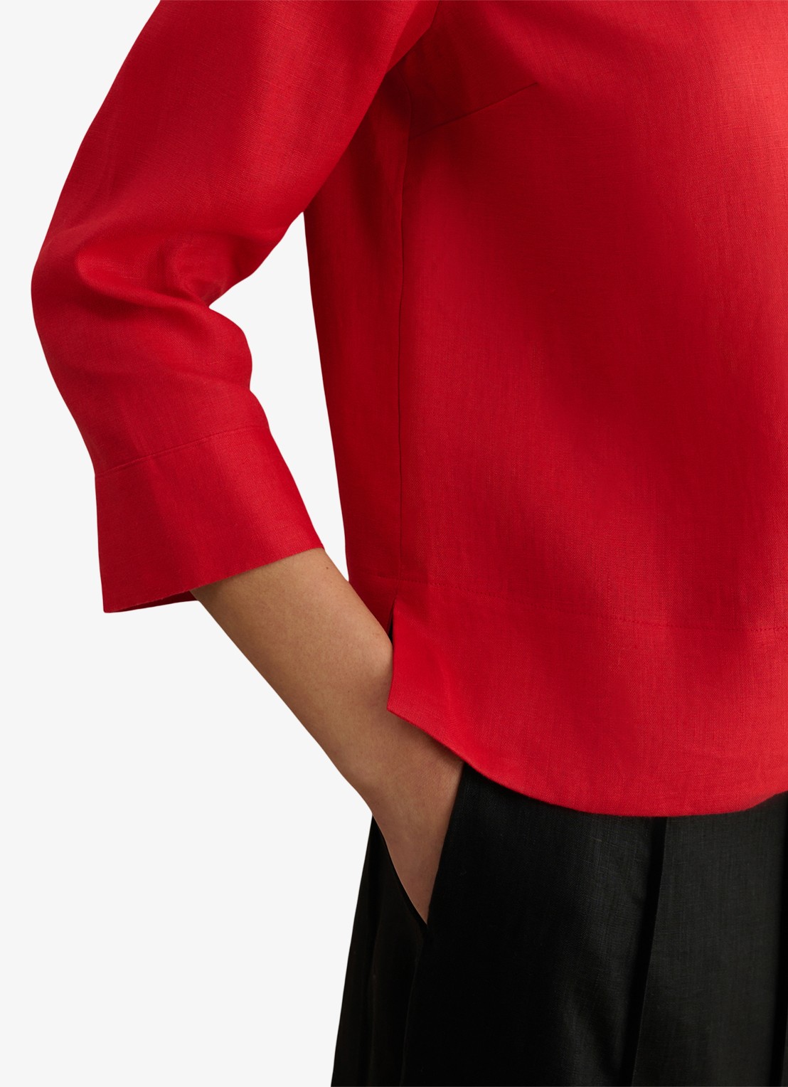 Hobbs Blouse met kraag - detail 2 rood