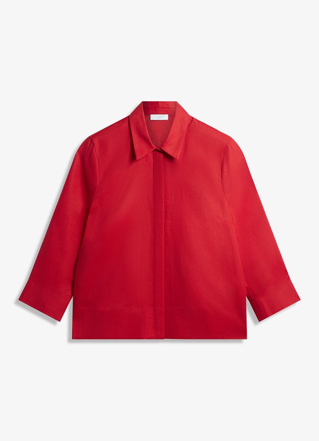 Hobbs Blouse met kraag - voorkant 3 rood