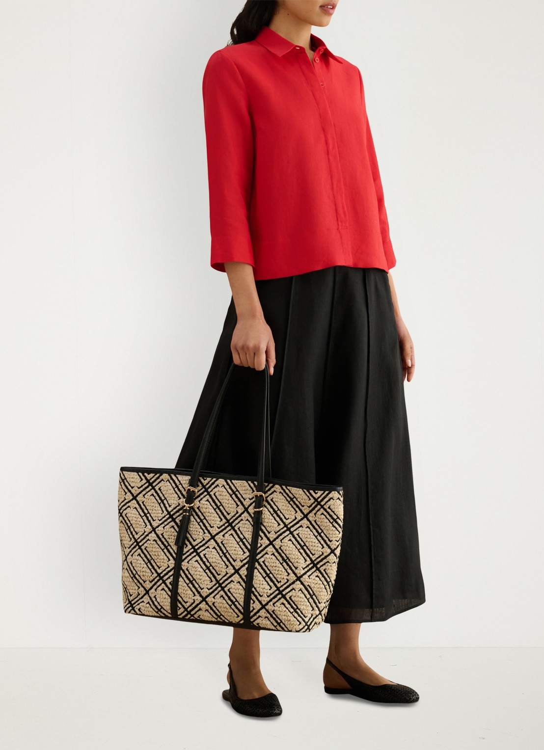 Hobbs Blouse met kraag - voorkant 4 rood