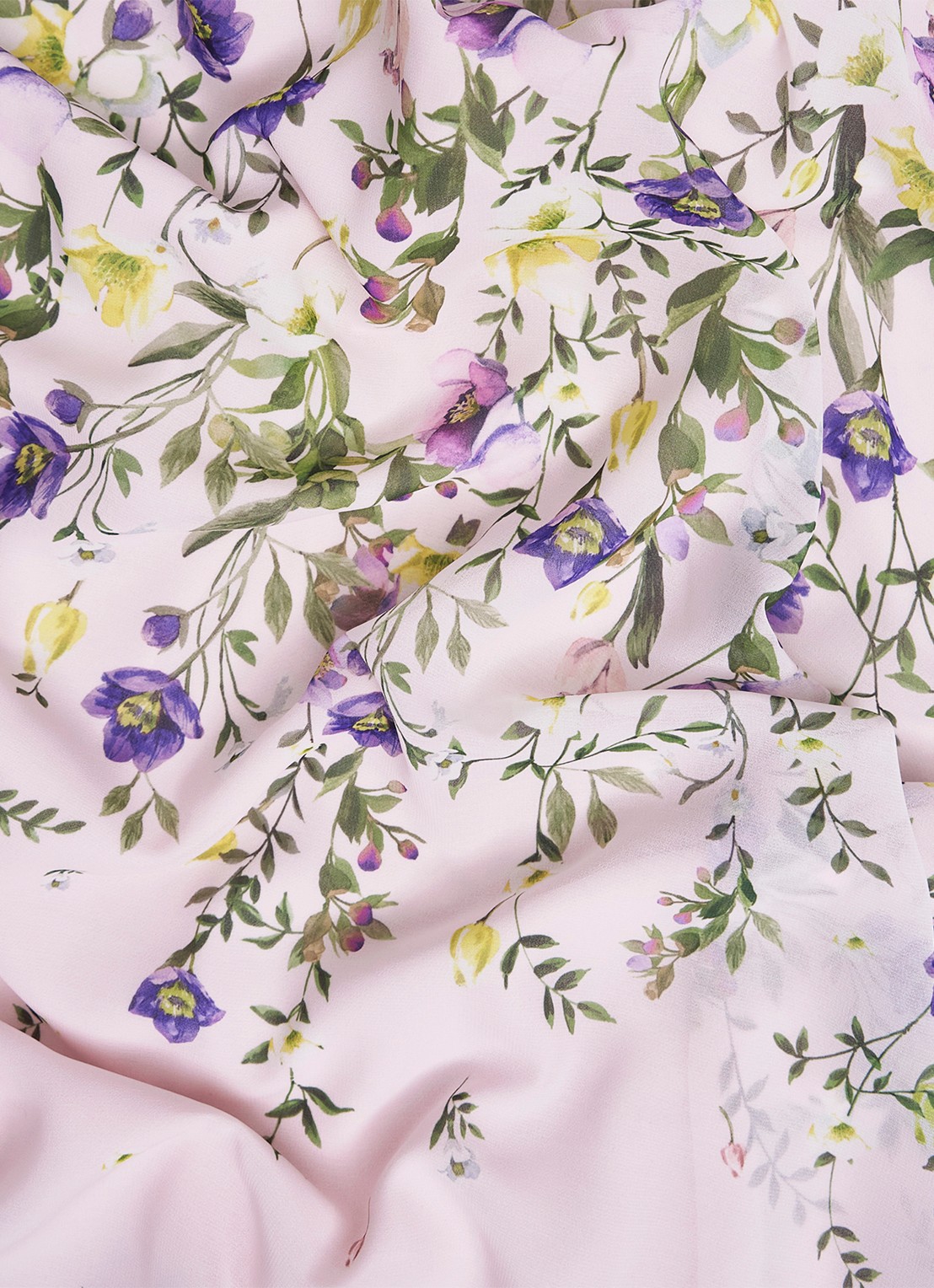 Hobbs Carly midi jurk met bloemenprint - detail 4 lichtroze