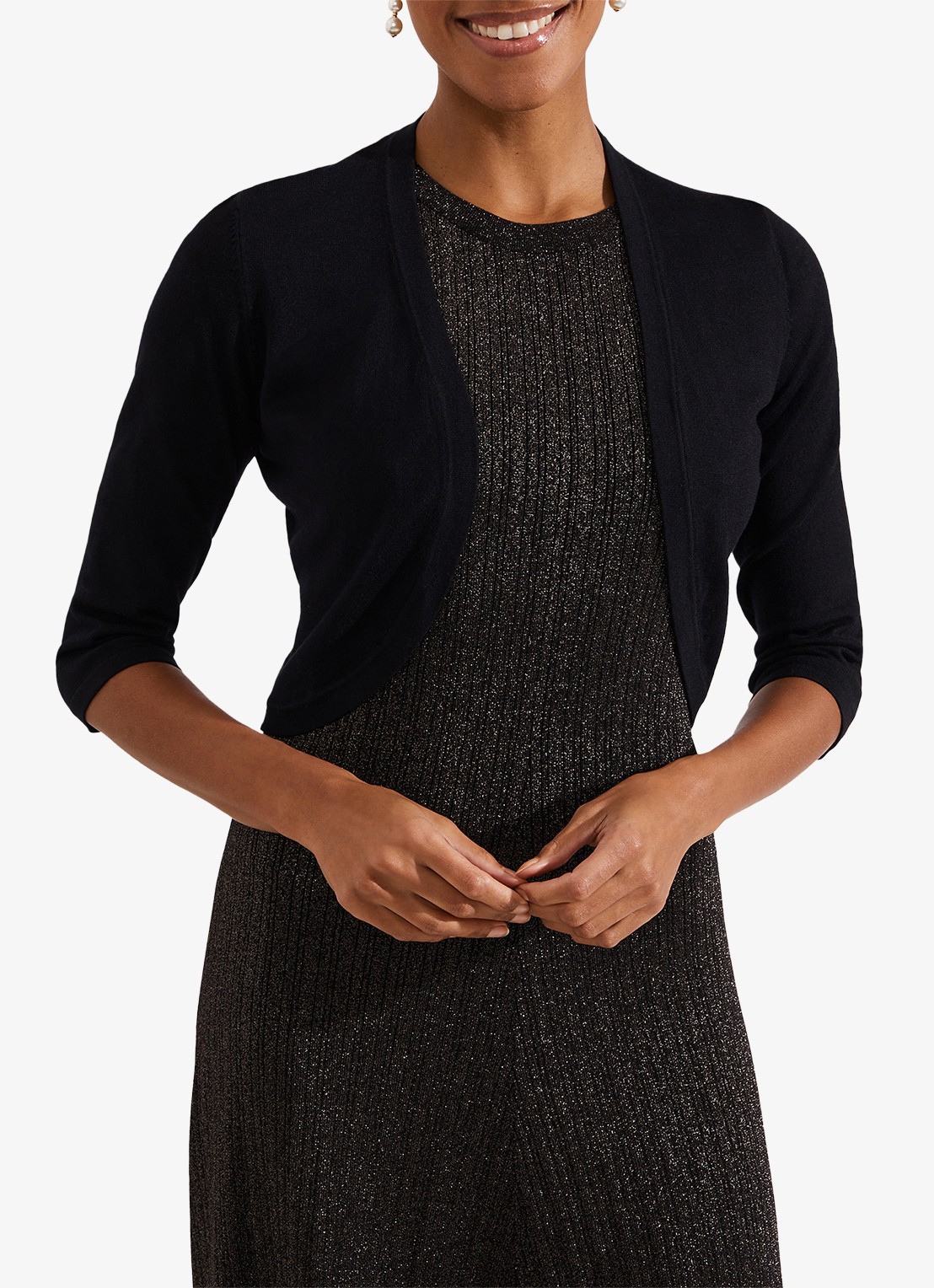 Hobbs Carrie bolero met stretch - detail 4 zwart