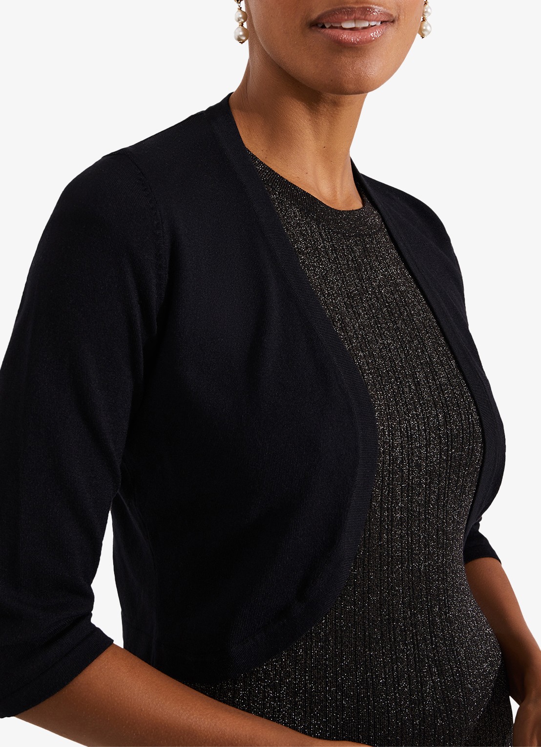 Hobbs Carrie bolero met stretch - detail 5 zwart