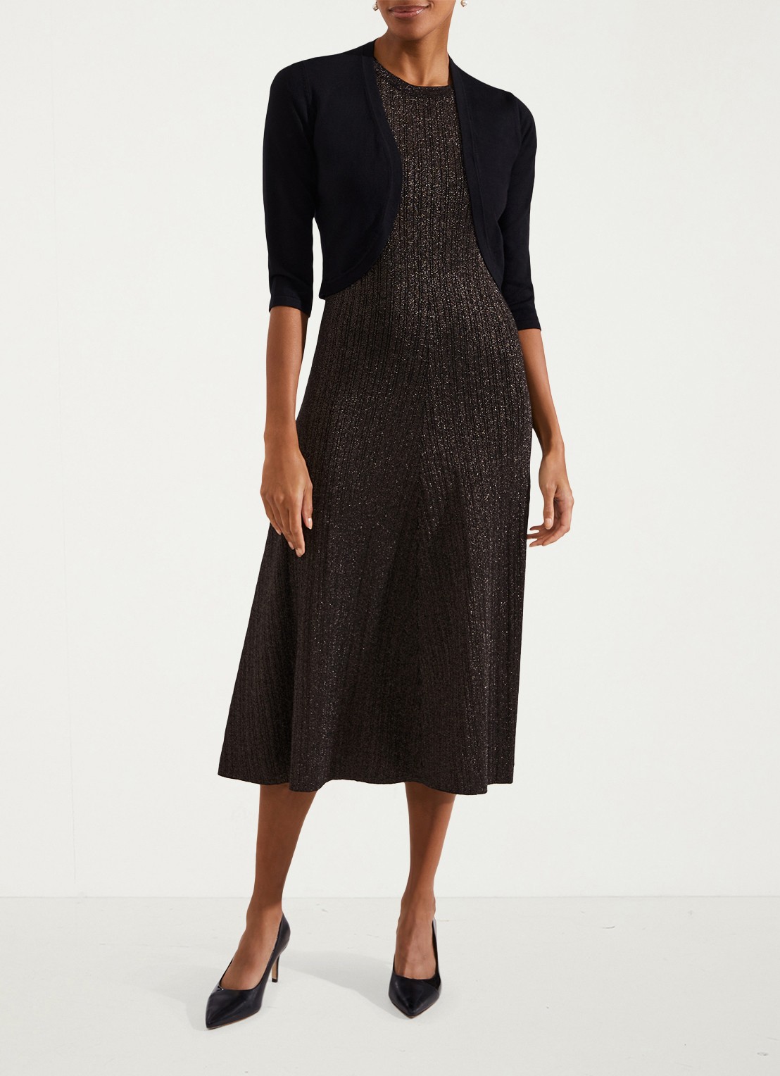 Hobbs Carrie bolero met stretch - voorkant 2 zwart