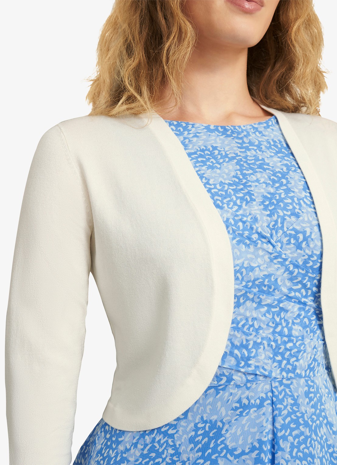Hobbs Carrie bolero met stretch - detail 2 ivoor