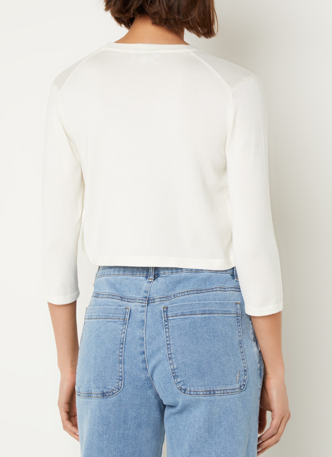 Hobbs Carrie bolero met stretch - achterkant 6 ivoor