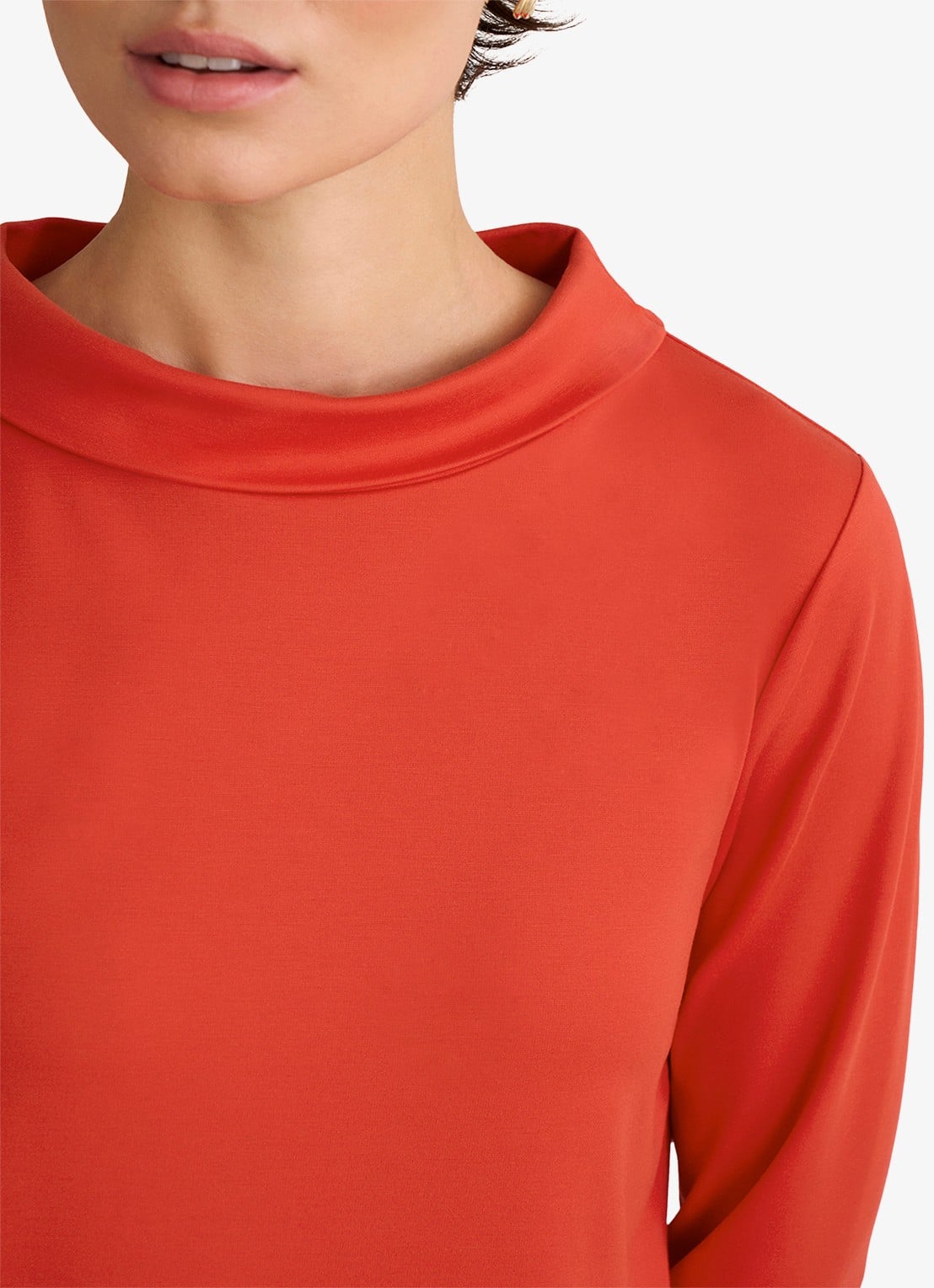 Hobbs Catriona top met boothals - detail 4 oranjerood